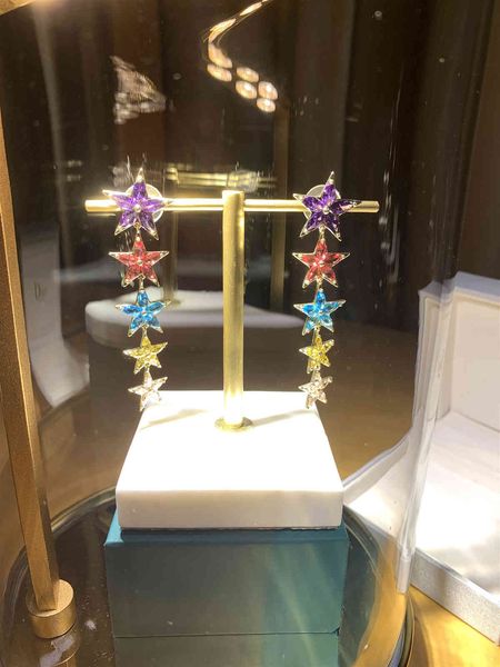 charms earrings d family colorful treasure five pointed star with s925 silver ear nails, Golden
charms earrings d family colorful treasure five pointed star with s925 silver ear nails, Golden