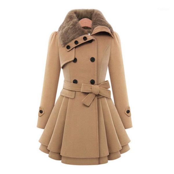 women's wool & blends 2021 designer jacket parkers slim mid-length coat double-breasted fur collar jackets ladies casual woolen, Black
women's wool & blends 2021 designer jacket parkers slim mid-length coat double-breasted fur collar jackets ladies casual woolen, Black