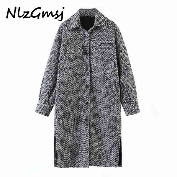 vintage winter long sleeve coat women turn down collar shirt jacket side split pockets casual ladies outerwear 210628, Black;brown
vintage winter long sleeve coat women turn down collar shirt jacket side split pockets casual ladies outerwear 210628, Black;brown