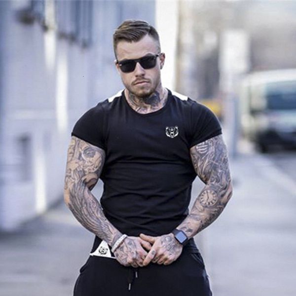 men's t-shirts summer the-neck short sleeve t-shirts of men contrasting patchwork fitness shirts muscle casual gymnastics streetwear, White;black
men's t-shirts summer the-neck short sleeve t-shirts of men contrasting patchwork fitness shirts muscle casual gymnastics streetwear, White;black
