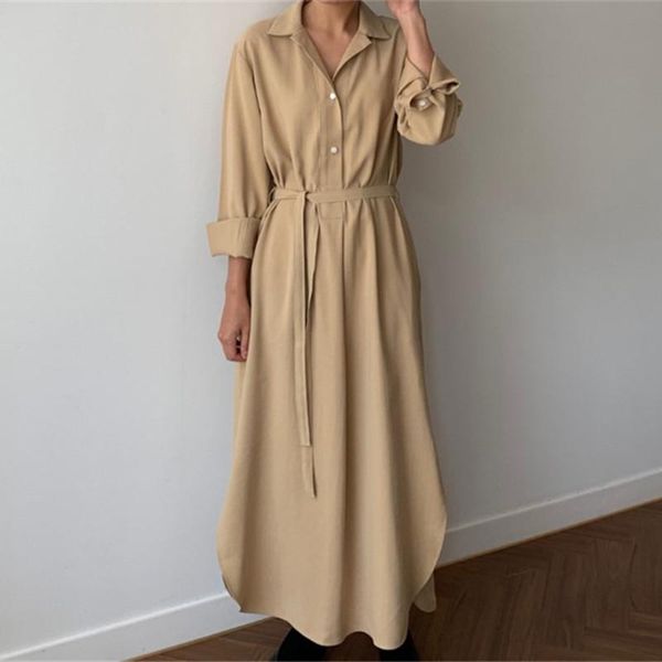 casual dresses yourseason korean ladies bandage shirt 2021 spring autumn loose botton solid color women long sleeve dress, Black;gray
casual dresses yourseason korean ladies bandage shirt 2021 spring autumn loose botton solid color women long sleeve dress, Black;gray