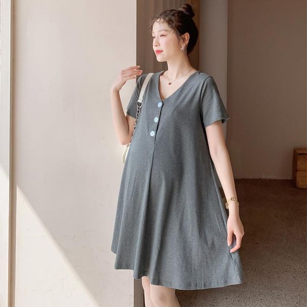 maternity dresses 776# clothes summer short sleeves button open v neck easy matching loose stylish dress pregnant women mom, White
maternity dresses 776# clothes summer short sleeves button open v neck easy matching loose stylish dress pregnant women mom, White