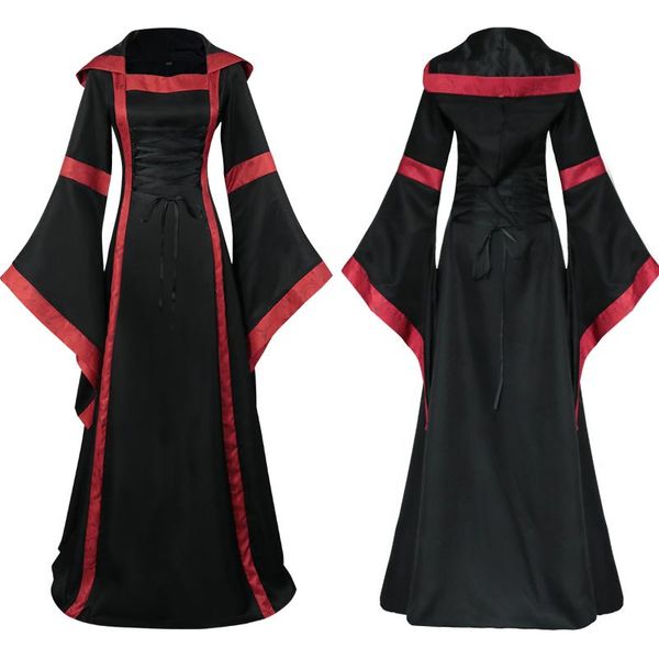 vintage square neck flared sleeve long dress medieval cosplay costume women maxi casual dresses, Black;gray
vintage square neck flared sleeve long dress medieval cosplay costume women maxi casual dresses, Black;gray