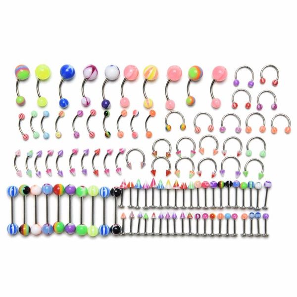 other 100pcs lot body jewelry eyebrow navel belly lip tongue nose piercing bar ring, Slivery;golden
other 100pcs lot body jewelry eyebrow navel belly lip tongue nose piercing bar ring, Slivery;golden