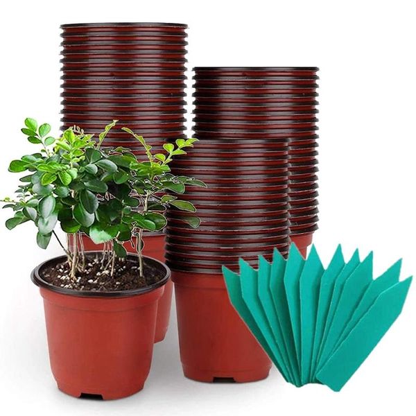 planters & pots 100 pieces of plant nursery flower pots, 4 inch plastic vegetable cuttings with labels
planters & pots 100 pieces of plant nursery flower pots, 4 inch plastic vegetable cuttings with labels