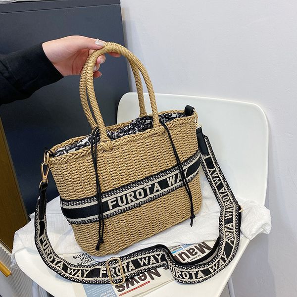 handbag new woven fashion large capacity messenger bag fashion beach vegetable basket handbag