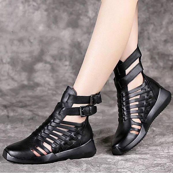 boots johnature summer women shoes 2021 genuine leather zip round toe wedges sewing handmade concise ankle platform, Black
boots johnature summer women shoes 2021 genuine leather zip round toe wedges sewing handmade concise ankle platform, Black