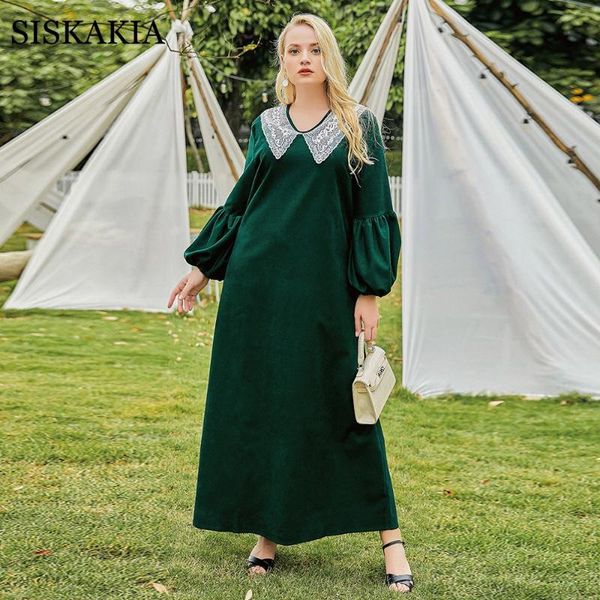 casual dresses siskakia plus size maxi t shirt dress for women fall 2021 sweet lace patchwork v neck lantern sleeve loose muslim arabic clot, Black;gray
casual dresses siskakia plus size maxi t shirt dress for women fall 2021 sweet lace patchwork v neck lantern sleeve loose muslim arabic clot, Black;gray