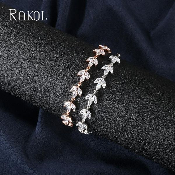 link, chain rakol classic marquise cut cubic zirconia crystal leaf shape link bracelets for women party anniversary accessories, Black
link, chain rakol classic marquise cut cubic zirconia crystal leaf shape link bracelets for women party anniversary accessories, Black