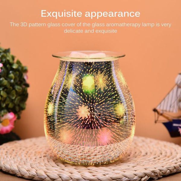 fragrance lamps 3d glass electric wax melt burners with light oil aroma led night for home office bedroom living room gifts decor
fragrance lamps 3d glass electric wax melt burners with light oil aroma led night for home office bedroom living room gifts decor