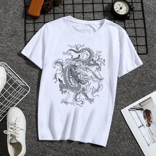 dragon totem o neck printing womens t shirt casual short sleeved street fashion harajuku top, White
dragon totem o neck printing womens t shirt casual short sleeved street fashion harajuku top, White