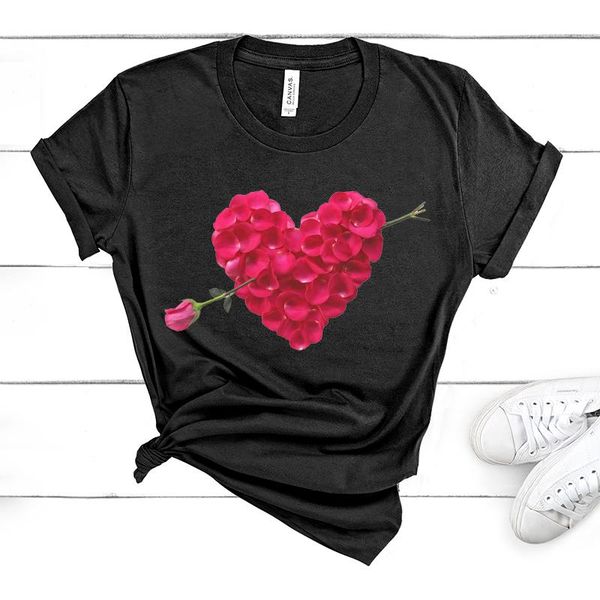 women's t-shirt tshirt fashion short sleeve summer heartflower printed casual shirt graphic funny kawaii t women 2021, White
women's t-shirt tshirt fashion short sleeve summer heartflower printed casual shirt graphic funny kawaii t women 2021, White