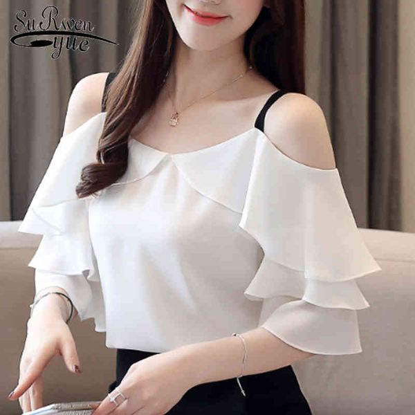 white chiffon blouse women slash neck off shoulder fashion woman blouses short sleeve ladies clothing 4079 50 210521
white chiffon blouse women slash neck off shoulder fashion woman blouses short sleeve ladies clothing 4079 50 210521
