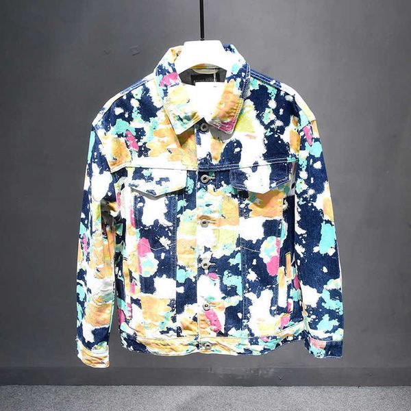 men's jackets streetwear fashion designer loose fit multicolor tie-dye printed casual cotton denim jacket hip hop punk coats 8k0u, Black;brown
men's jackets streetwear fashion designer loose fit multicolor tie-dye printed casual cotton denim jacket hip hop punk coats 8k0u, Black;brown