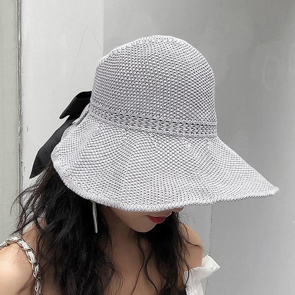 women summer visors hats foldable sun hat wide large brim beach straw chapeau femme uv protection cap, Blue;gray
women summer visors hats foldable sun hat wide large brim beach straw chapeau femme uv protection cap, Blue;gray