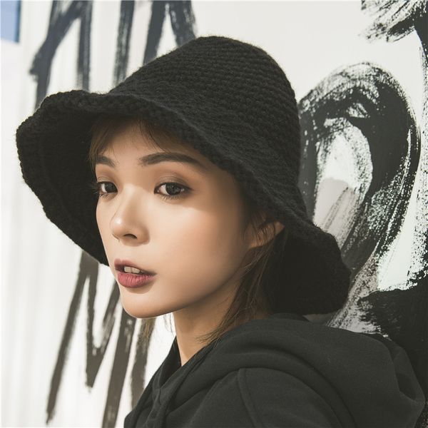 woollen fisherman's hat for women in autumn and winter