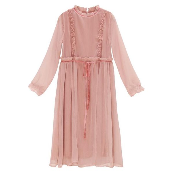 casual dresses perhaps u pink chiffon solid stand collar long puff sleeve ruffle bow midi dress mid calf sweet autumn d0476, Black;gray
casual dresses perhaps u pink chiffon solid stand collar long puff sleeve ruffle bow midi dress mid calf sweet autumn d0476, Black;gray
