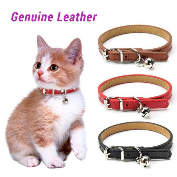 cat collars & leads soft genuine leather collar with bell adjustable puppy neck strap for kitten necklace accessories pet supplies xs/s
cat collars & leads soft genuine leather collar with bell adjustable puppy neck strap for kitten necklace accessories pet supplies xs/s