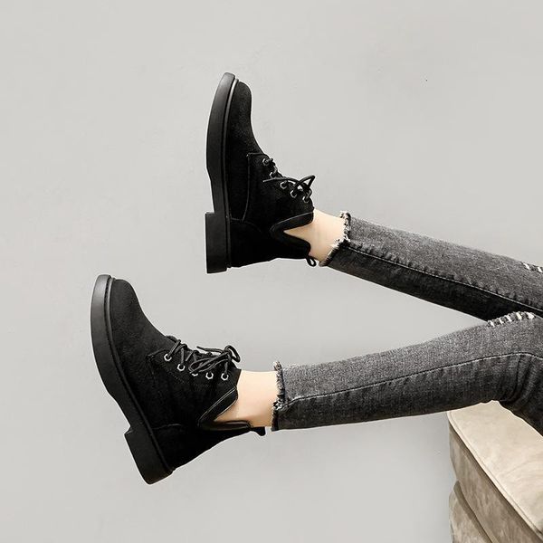 boots women's wind autumn and winter 100 single thick-soled shoes wqvn, Black 
boots women's wind autumn and winter 100 single thick-soled shoes wqvn, Black