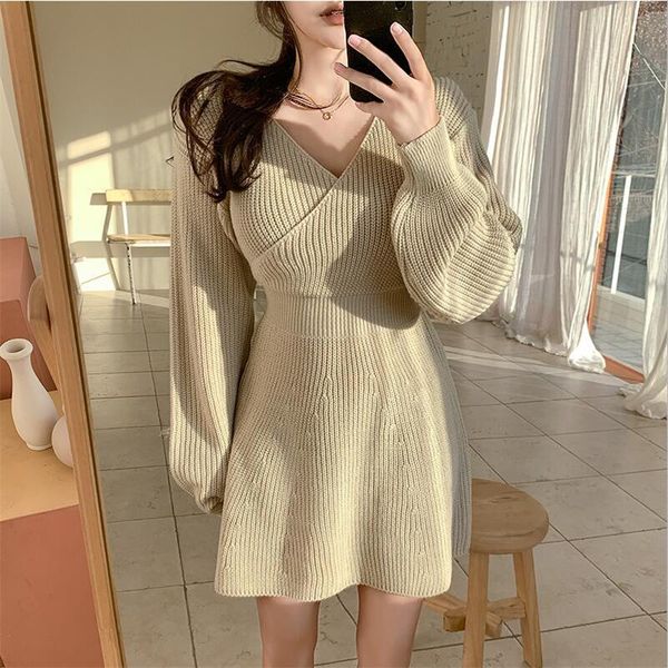 casual dresses han guodong damon qiu dong temperament v-neck crossover design accept waist show thin knitting garment skirt sweater, Black;gray
casual dresses han guodong damon qiu dong temperament v-neck crossover design accept waist show thin knitting garment skirt sweater, Black;gray