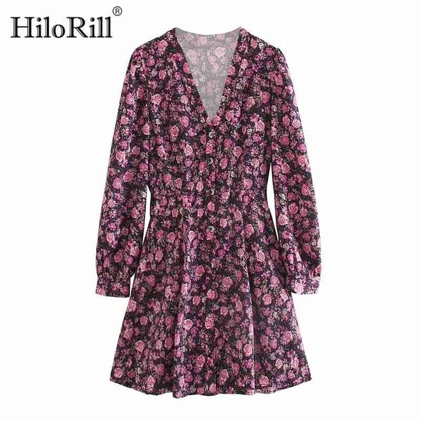 women long sleeve floral print dress v neck retro party es ladies a line chic mini vestidos mujer 210508, Black;gray
women long sleeve floral print dress v neck retro party es ladies a line chic mini vestidos mujer 210508, Black;gray