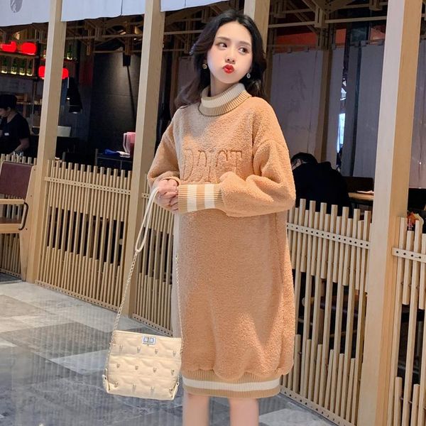 maternity dresses 1032# 2021 autumn winter thicken warm cashmere woolen dress loose fleece hoodies clothes for pregnant women pregnancy, White
maternity dresses 1032# 2021 autumn winter thicken warm cashmere woolen dress loose fleece hoodies clothes for pregnant women pregnancy, White