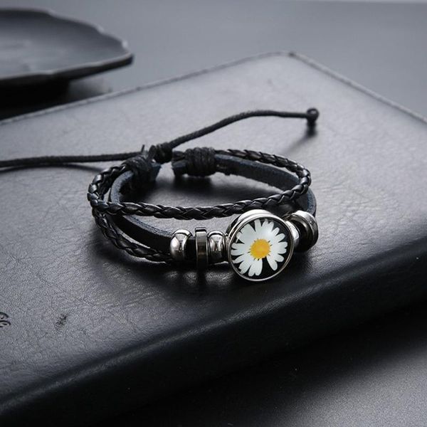 charm bracelets adjustable pu leather sunflower cool punk black bracelet hip hop daisy floret for women and men couple party jewelry, Golden;silver
charm bracelets adjustable pu leather sunflower cool punk black bracelet hip hop daisy floret for women and men couple party jewelry, Golden;silver