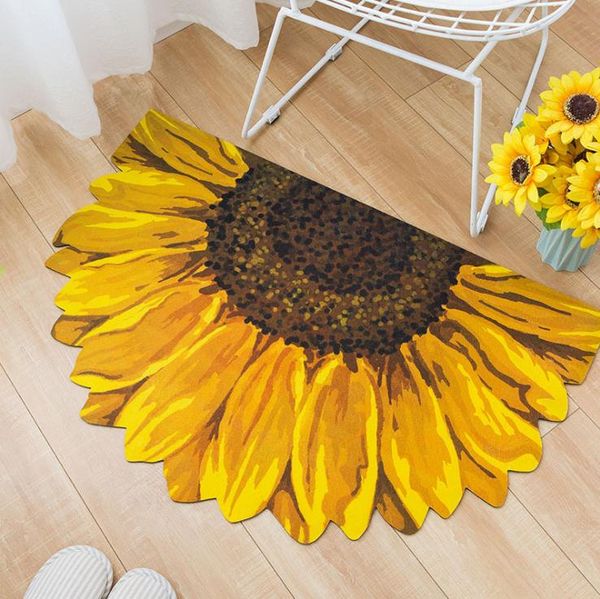 semi-circular sunflower pattern carpet home entry dustproof mat bedroom bedside rug non-slip bathroom door carpets
semi-circular sunflower pattern carpet home entry dustproof mat bedroom bedside rug non-slip bathroom door carpets
