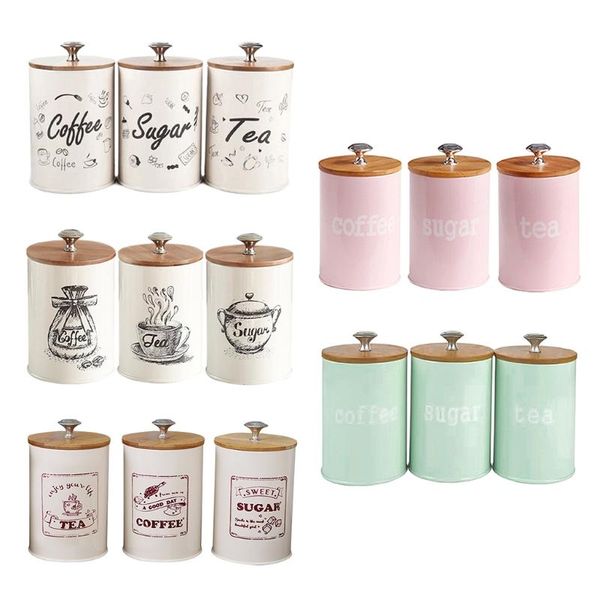 storage bottles & jars 3pcs wood lid iron airtight canister kitchen container tea coffee sugar jar
storage bottles & jars 3pcs wood lid iron airtight canister kitchen container tea coffee sugar jar