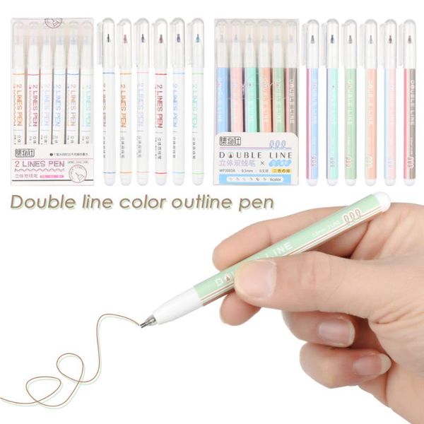 pcs/set double line pen highlighters art drawing graffiti student reading marker diy diary handbook decor stationery, Black;red
pcs/set double line pen highlighters art drawing graffiti student reading marker diy diary handbook decor stationery, Black;red