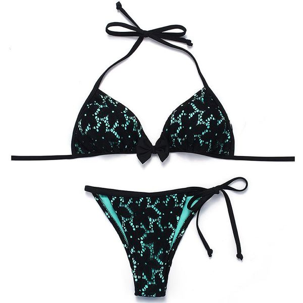 women's swimwear 2021 lace crochet halter rope women swimsuit bandage floral bikini gauze shell bandeau mesh openingbathing suit, White;black
women's swimwear 2021 lace crochet halter rope women swimsuit bandage floral bikini gauze shell bandeau mesh openingbathing suit, White;black