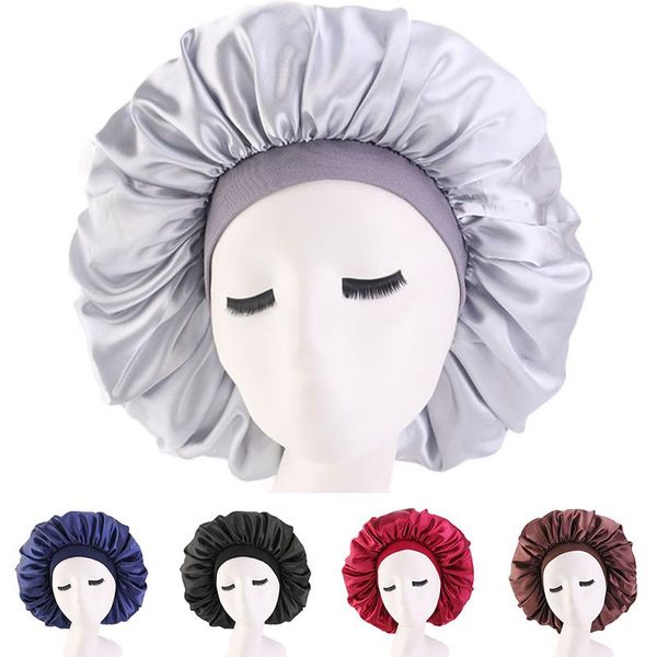 extra large satin silky bonnet sleep cap with premium elastic band for women solid color head wrap brimmed nightcap night hat beanies
extra large satin silky bonnet sleep cap with premium elastic band for women solid color head wrap brimmed nightcap night hat beanies