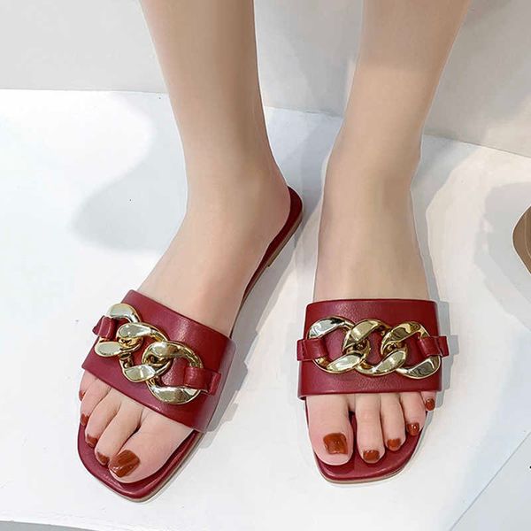sandals 2021 metal chain slippers women summer soft bottom non slip beach flip flops woman comfortable square flat 04o9, Black
sandals 2021 metal chain slippers women summer soft bottom non slip beach flip flops woman comfortable square flat 04o9, Black