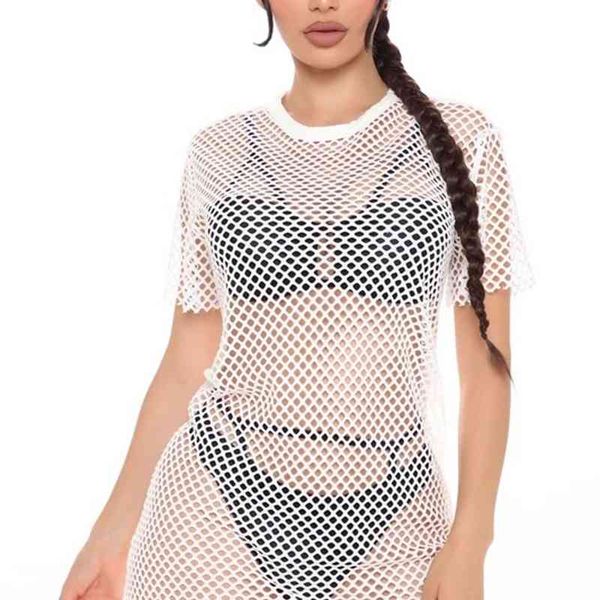 dress 2021 fashion solid color mesh cutout perspective for women, Black;gray 
dress 2021 fashion solid color mesh cutout perspective for women, Black;gray