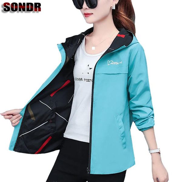 women's jackets spring and autumn trend fashion hooded two side wear cartoon printed slim loose female coat top, Black;brown
women's jackets spring and autumn trend fashion hooded two side wear cartoon printed slim loose female coat top, Black;brown