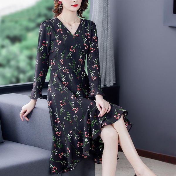spring floral chiffon vintage midi dress autumn casual 3xl plus size long sleeve elegant women bodycon party vestidos dresses, Black;gray
spring floral chiffon vintage midi dress autumn casual 3xl plus size long sleeve elegant women bodycon party vestidos dresses, Black;gray