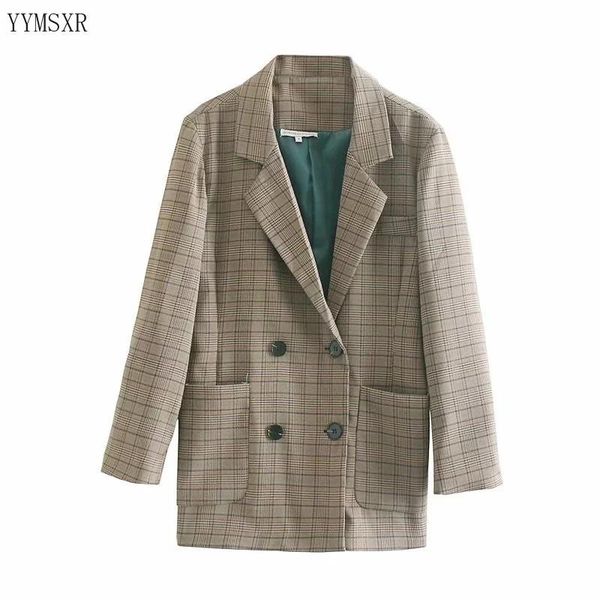women's suits & blazers casual retro jacket feminine blazer 2021 spring and autumn fashion plaid loose ladies small suit elegant coat, White;black
women's suits & blazers casual retro jacket feminine blazer 2021 spring and autumn fashion plaid loose ladies small suit elegant coat, White;black