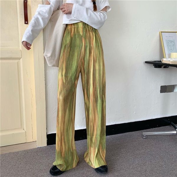 high waist drape wide-leg pants women's tie dye pleated pant multicolor korean loose mopping trousers & capris, Black;white
high waist drape wide-leg pants women's tie dye pleated pant multicolor korean loose mopping trousers & capris, Black;white