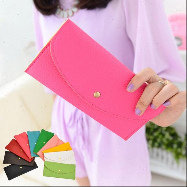 pu solid color women wallet envelope long clutch card holder 1pc lady handbag purse, Red;black
pu solid color women wallet envelope long clutch card holder 1pc lady handbag purse, Red;black