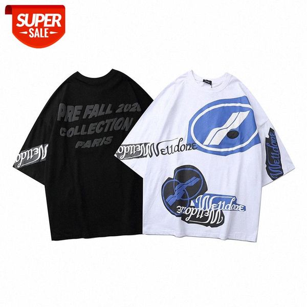 european station we11 large letter foam printing loose casual round neck men and women couples short-sleeved t-shirt #q77t, White;black
european station we11 large letter foam printing loose casual round neck men and women couples short-sleeved t-shirt #q77t, White;black