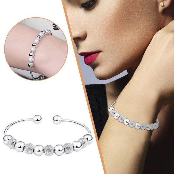 link, chain adjustable anti-anxiety rotation girl friendship exquisite bead bracelet bangle for women fashion elegant jewelry accessori, Black
link, chain adjustable anti-anxiety rotation girl friendship exquisite bead bracelet bangle for women fashion elegant jewelry accessori, Black