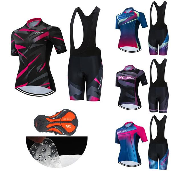 women summer short sleeve cycling jersey set 2021 bicycle clothes kit sport suit female shorts clothing mtb dress wear racing sets, Black;blue
women summer short sleeve cycling jersey set 2021 bicycle clothes kit sport suit female shorts clothing mtb dress wear racing sets, Black;blue