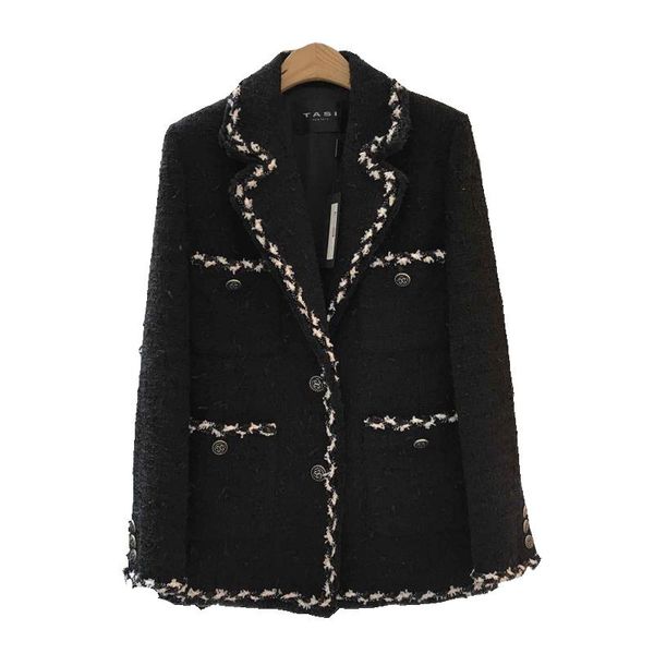 women's jackets 2021 small fragrance suit jacket female spring fashion ladies loose net red temperament, Black;brown
women's jackets 2021 small fragrance suit jacket female spring fashion ladies loose net red temperament, Black;brown