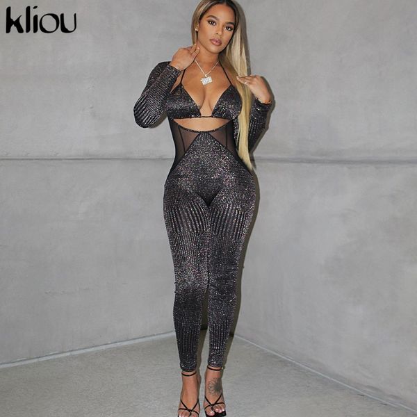 2011Kliou Mesh Shinny Patchwork Jumpsuits With Lace Up Halter Bikini Women Sexy Hollow Out Overalls Club Party Clothes, Bn
2011Kliou Mesh Shinny Patchwork Jumpsuits With Lace Up Halter Bikini Women Sexy Hollow Out Overalls Club Party Clothes, Bn