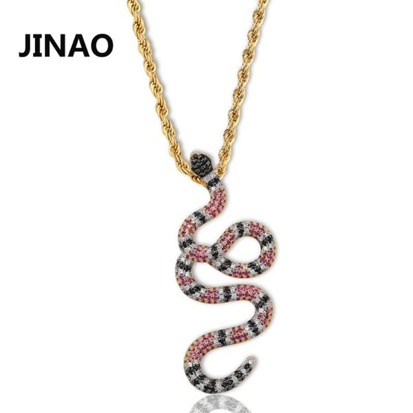 pendant necklaces jinao hip hop gold colorful snake necklace micro pave zircon iced out animal jewelry man women gift, Silver
pendant necklaces jinao hip hop gold colorful snake necklace micro pave zircon iced out animal jewelry man women gift, Silver