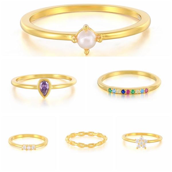 cluster rings canner women's ring 925 sterling silver finger for women minimalist thin circle gem jewelry carving s925 anillos, Golden;silver
cluster rings canner women's ring 925 sterling silver finger for women minimalist thin circle gem jewelry carving s925 anillos, Golden;silver