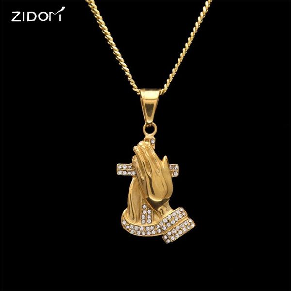 stainless steel men hiphop bling iced out parying hands cross pendant necklaces 60cm long chain hip hop necklace jewelry, Silver
stainless steel men hiphop bling iced out parying hands cross pendant necklaces 60cm long chain hip hop necklace jewelry, Silver