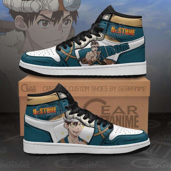 chrome sneakers dr. stone custom anime sport shoes