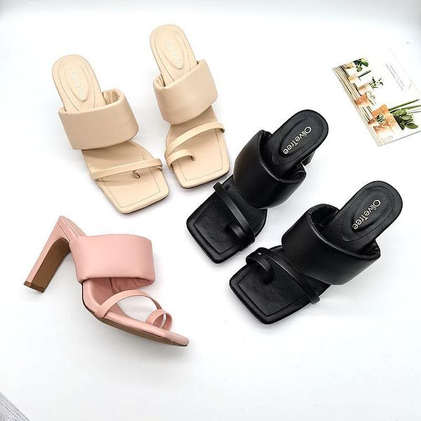 slippers shoes woman 2021 rubber flip flops heels pantofle big size square toe hawaiian high microfiber bonded leather rome, Black
slippers shoes woman 2021 rubber flip flops heels pantofle big size square toe hawaiian high microfiber bonded leather rome, Black