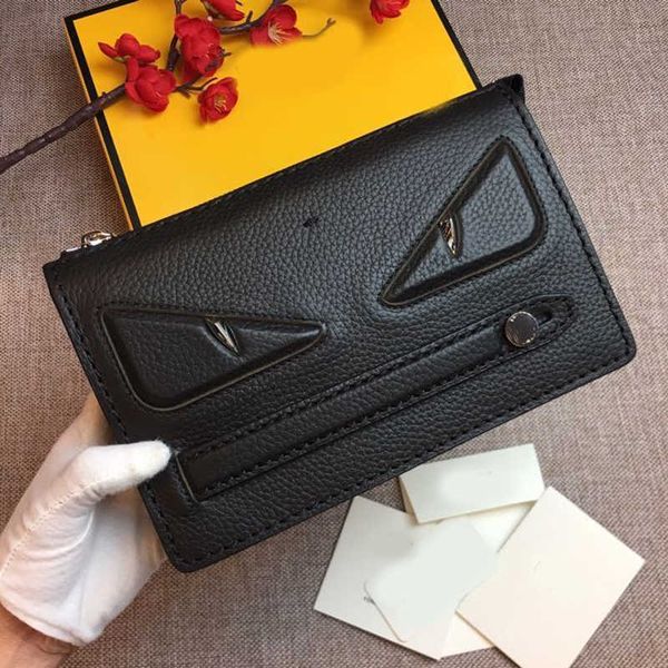 small monster leather men's business leisure fashion clip bag large capacity wallet new men's zlyluxury storage bags factory outle
